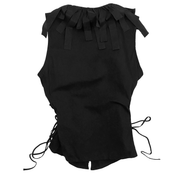 Anne Fontaine Paris Black Corseted Zip-Front Top (S/M)