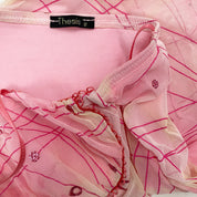 Pink Mesh Asymmetrical Fairy Tank Top (XS/S)