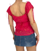 2000s Pink Embellished Top (S)