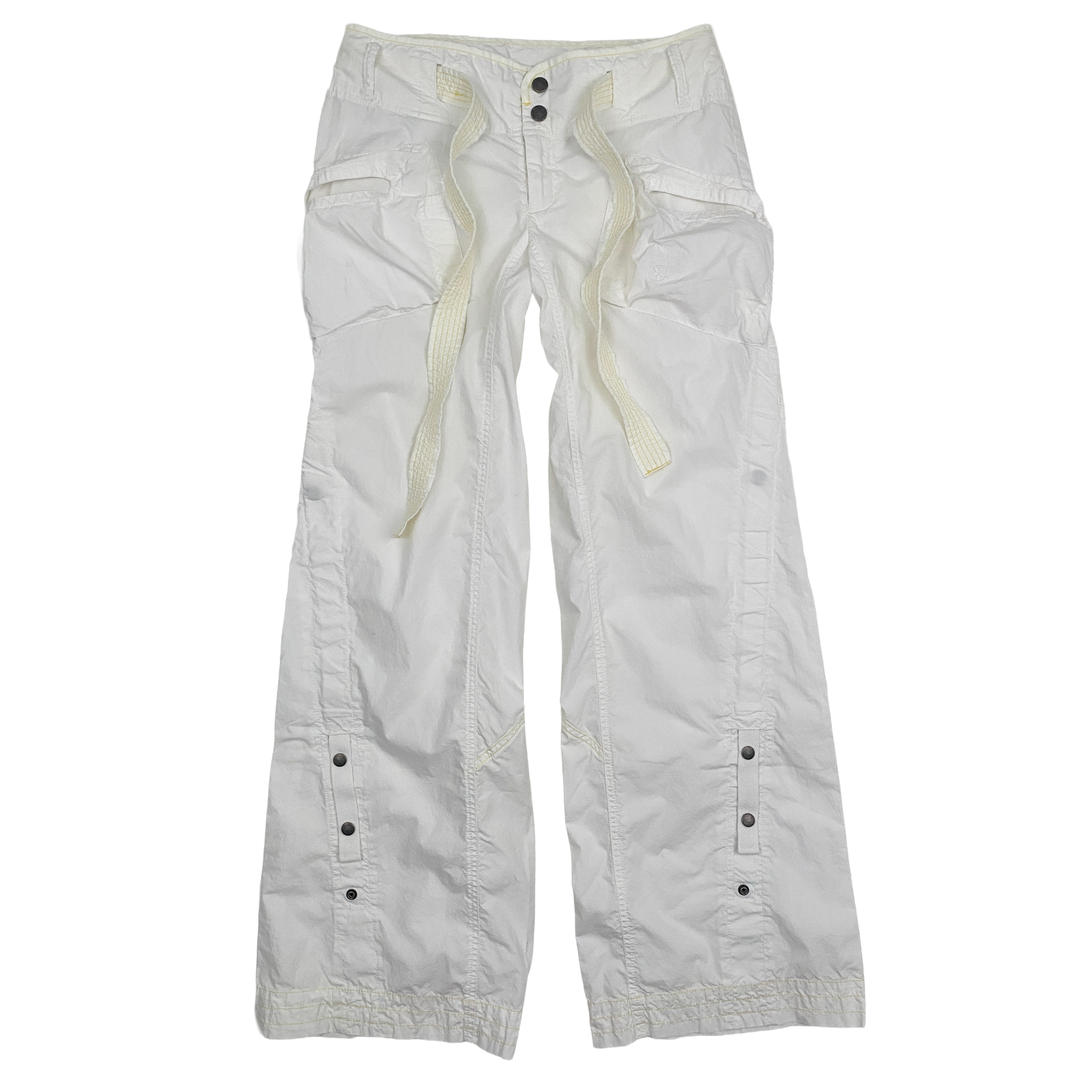 Diesel White Low Rise Utility Tech Pants (M)