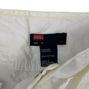 Diesel White Low Rise Utility Tech Pants (M)