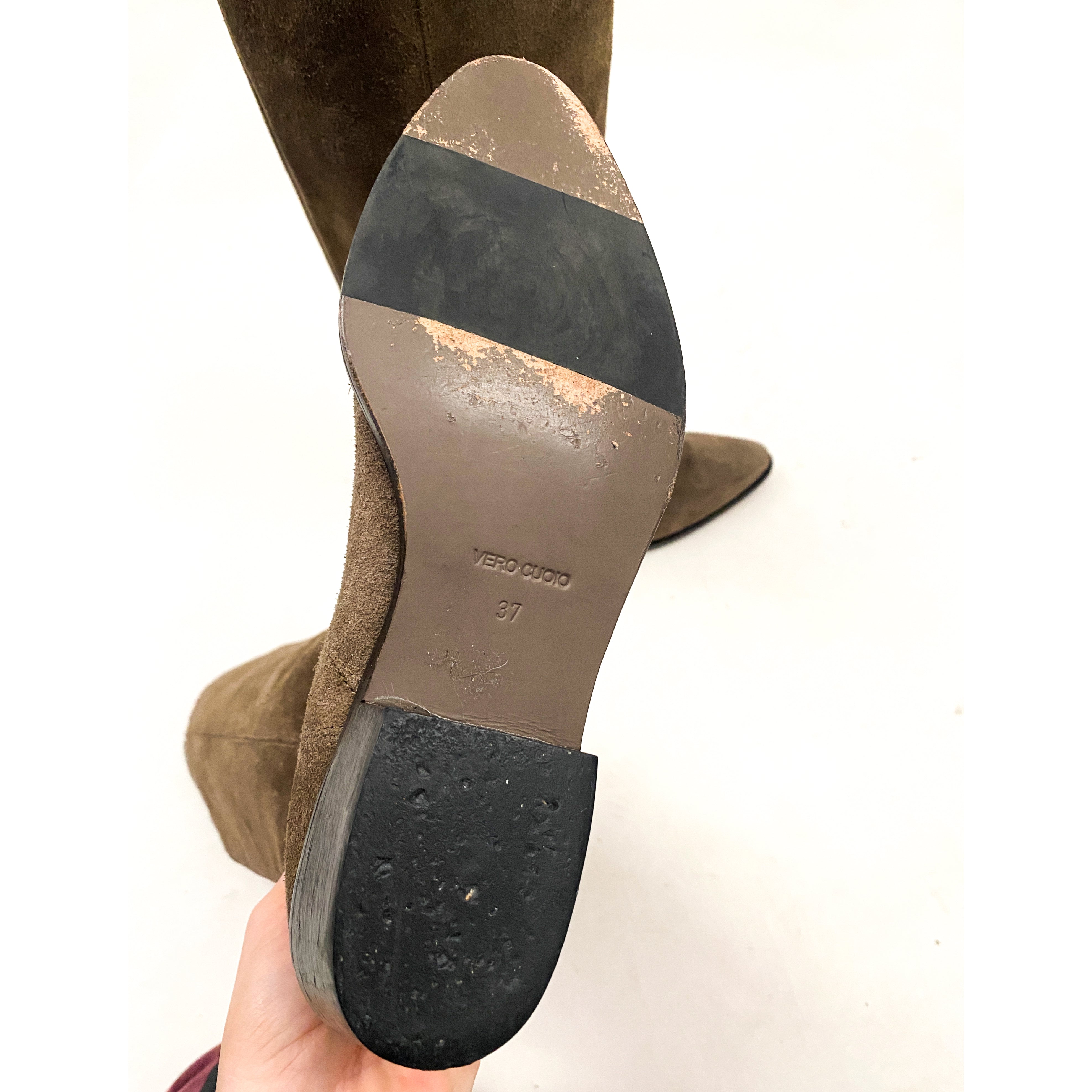 Vero Cuoio Tan Suede Boots (6.5)