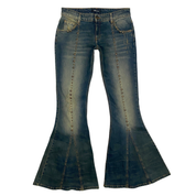 Blumarine Runway Low Rise Studded Flare Jeans (M)