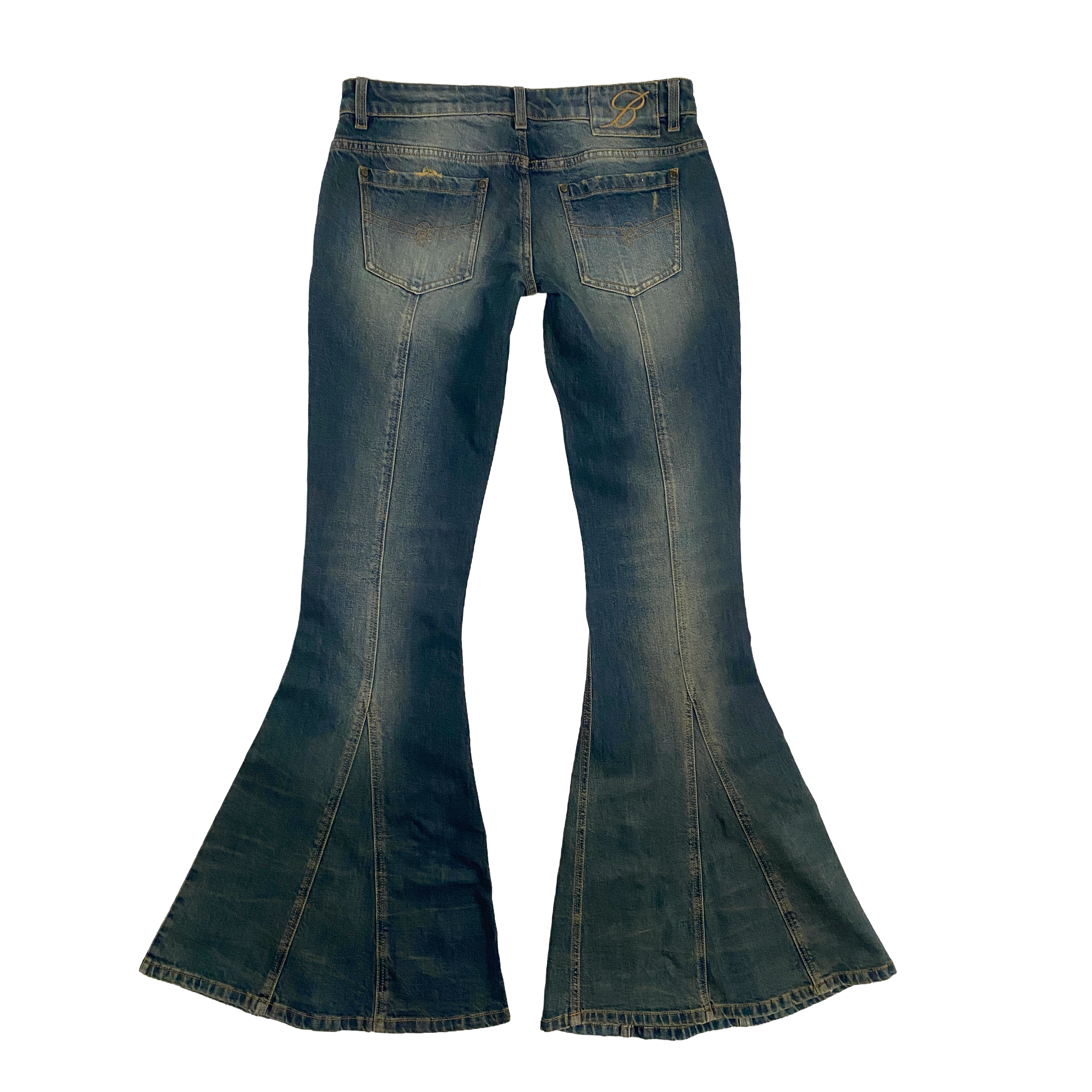 Blumarine Runway Low Rise Studded Flare Jeans (M)