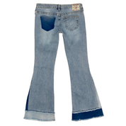 True Religion Low Rise Patched Flare Jeans (M)