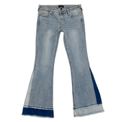 True Religion Low Rise Patched Flare Jeans (M)