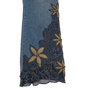 2000s Mid Rise Fairy Embellished Flare Jeans (M)