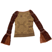 2000s Whimsy Boho Fairy Long Sleeve Top (S)