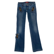 Miss Sixty 2000s Cargo Pocket Low Rise Boot Cut Jeans (S/M)