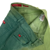 Miss Sixty 2000s Low Rise Green Ombre Flare Jeans (XS)