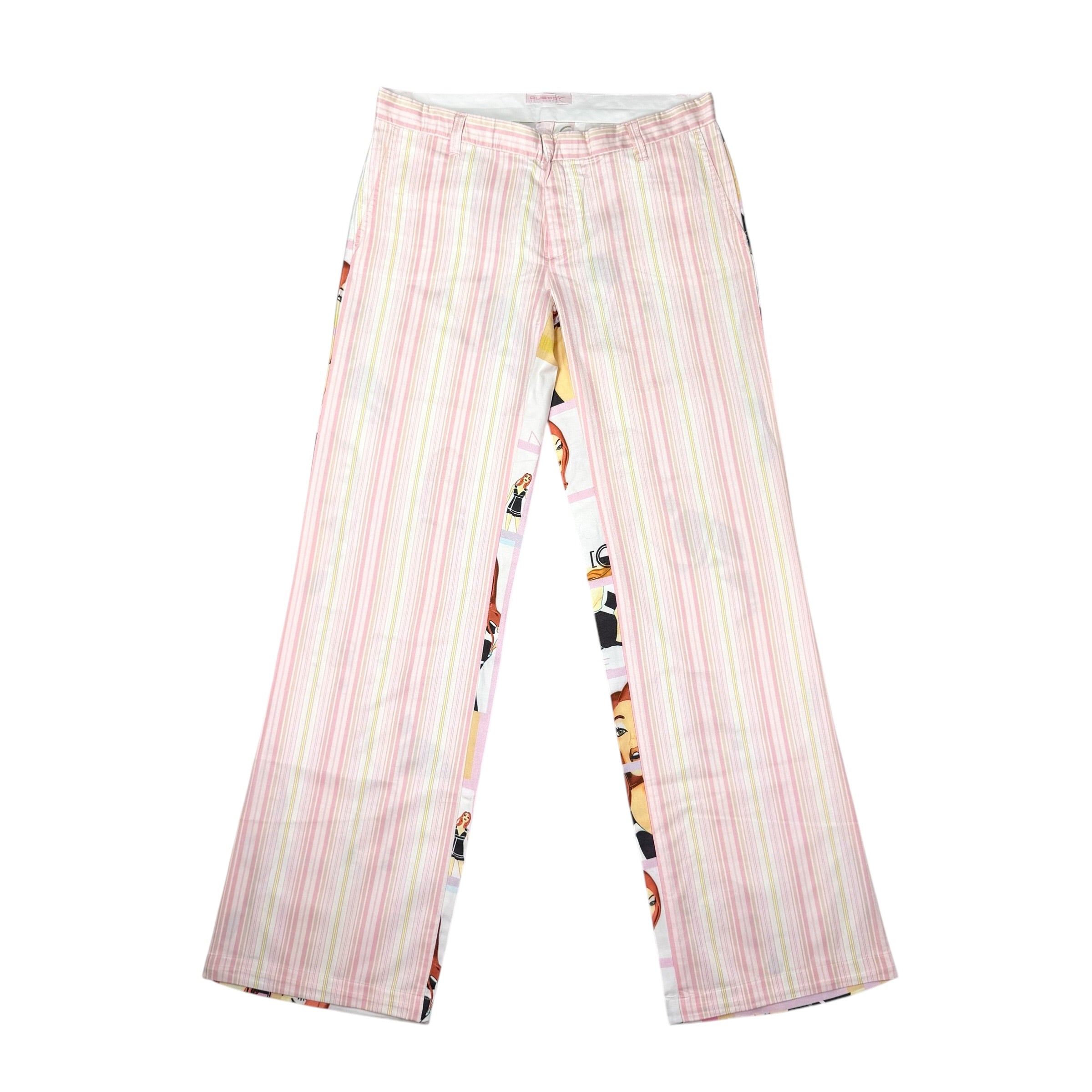 Deadstock Custo Barcelona Pink Striped Y2K Pants (M)