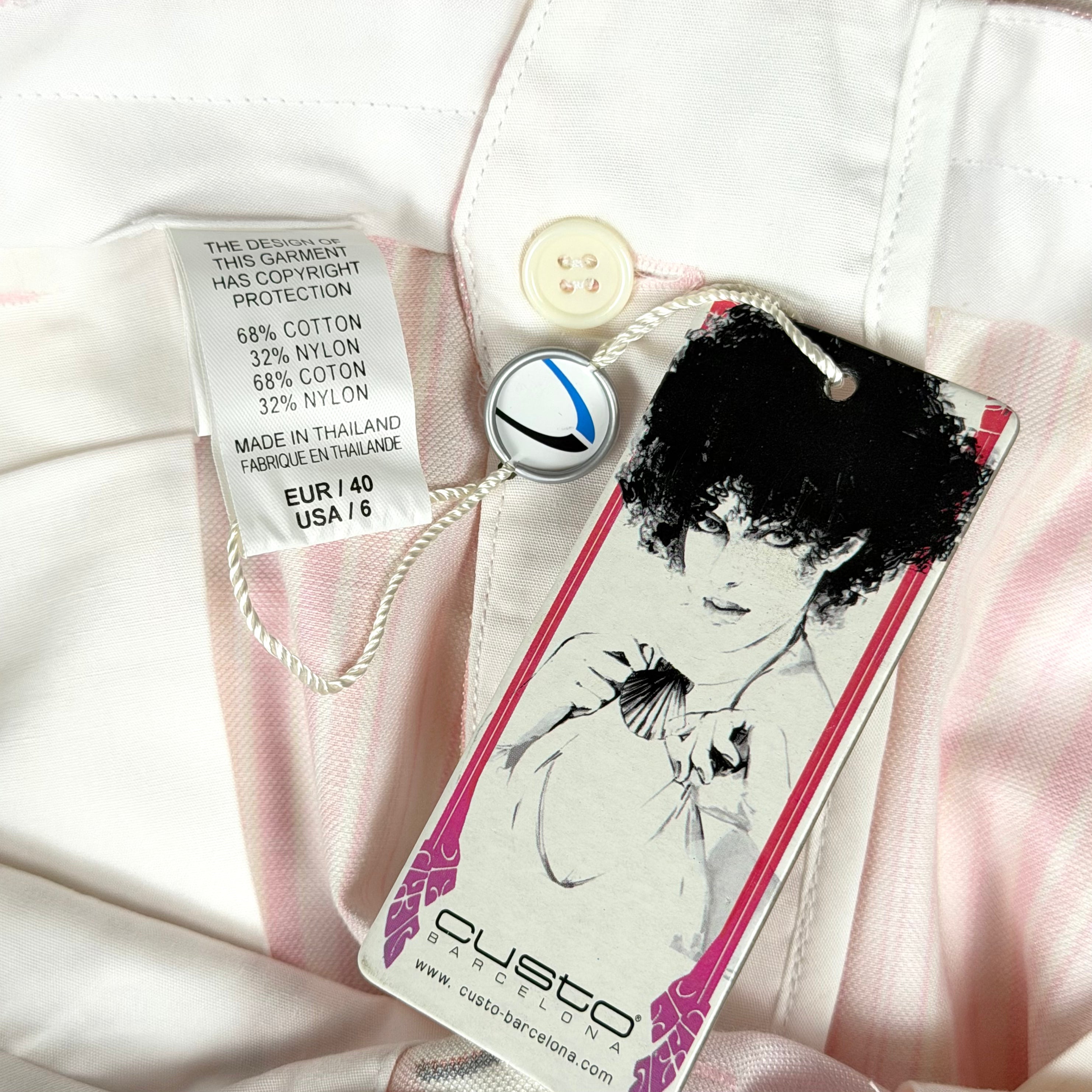 Deadstock Custo Barcelona Pink Striped Y2K Pants (M)