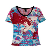 Hayes Beaded Graphic Euro Baby Tee (S-M)