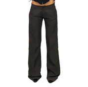 Miss Sixty 2000s Ultra Low Rise Gray Flared Trousers (S)