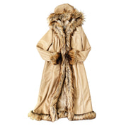 Beige Hooded Penny Lane Coat (M/L)