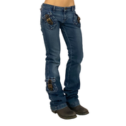 Miss Sixty 2000s Cargo Pocket Low Rise Boot Cut Jeans (S/M)