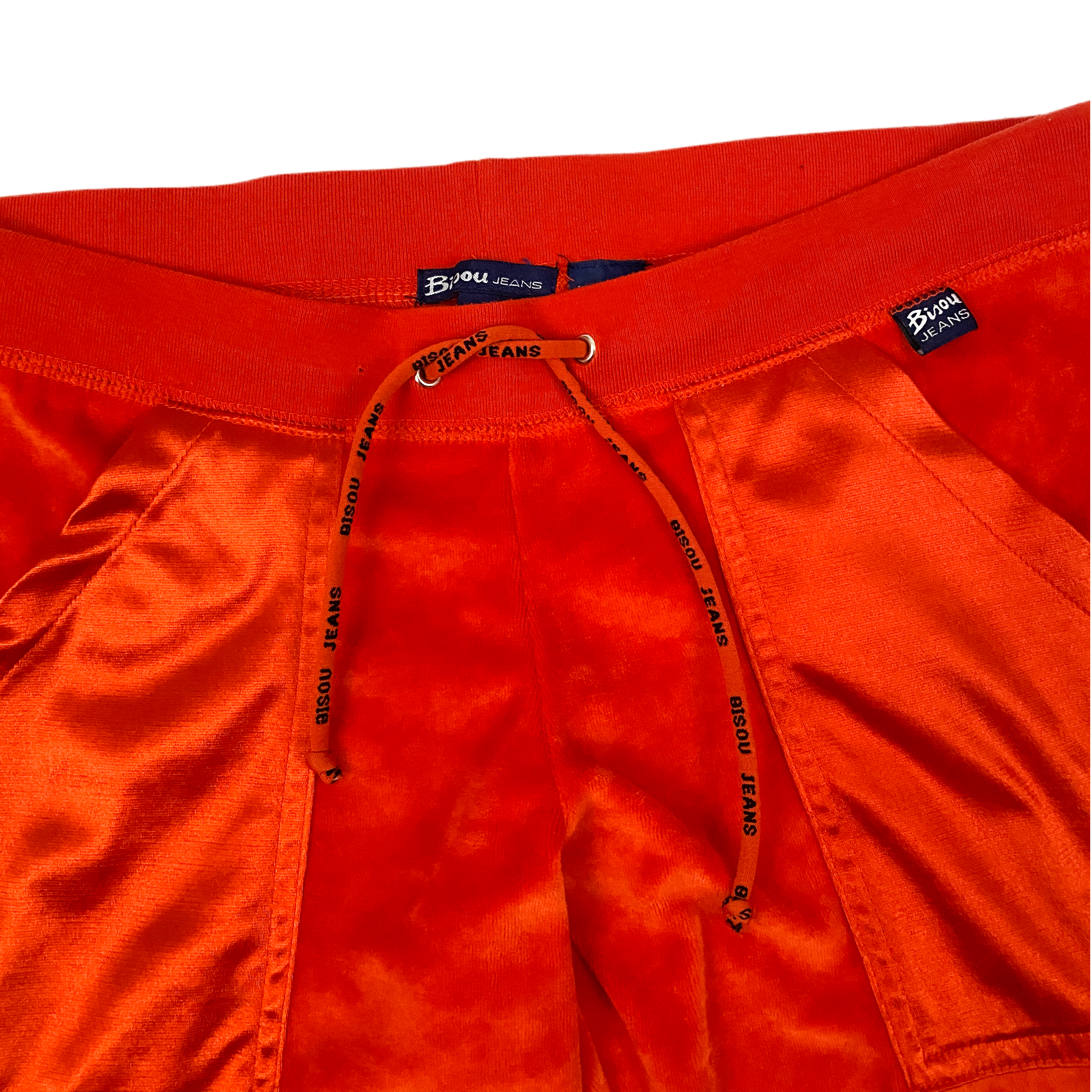 Y2K Orange Velour and Satin Track Suit (S/M)