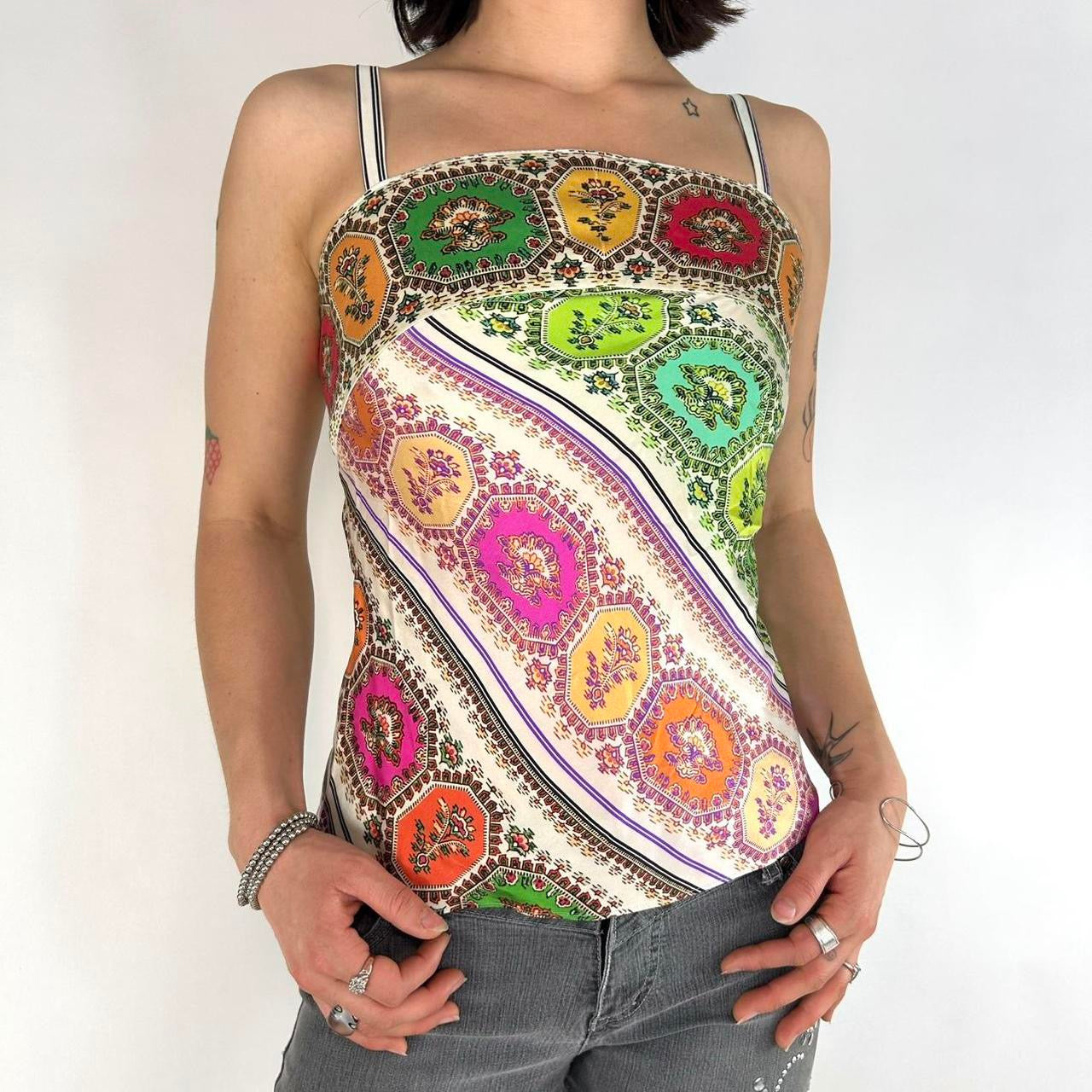 roberto cavalli シルク100% トップス 38 Roberto Cavalli Silk Top (XS) – Holy Thrift
