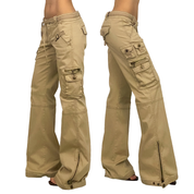 Nori 2000s Low Rise Utility Cargo Flare Pants (S)