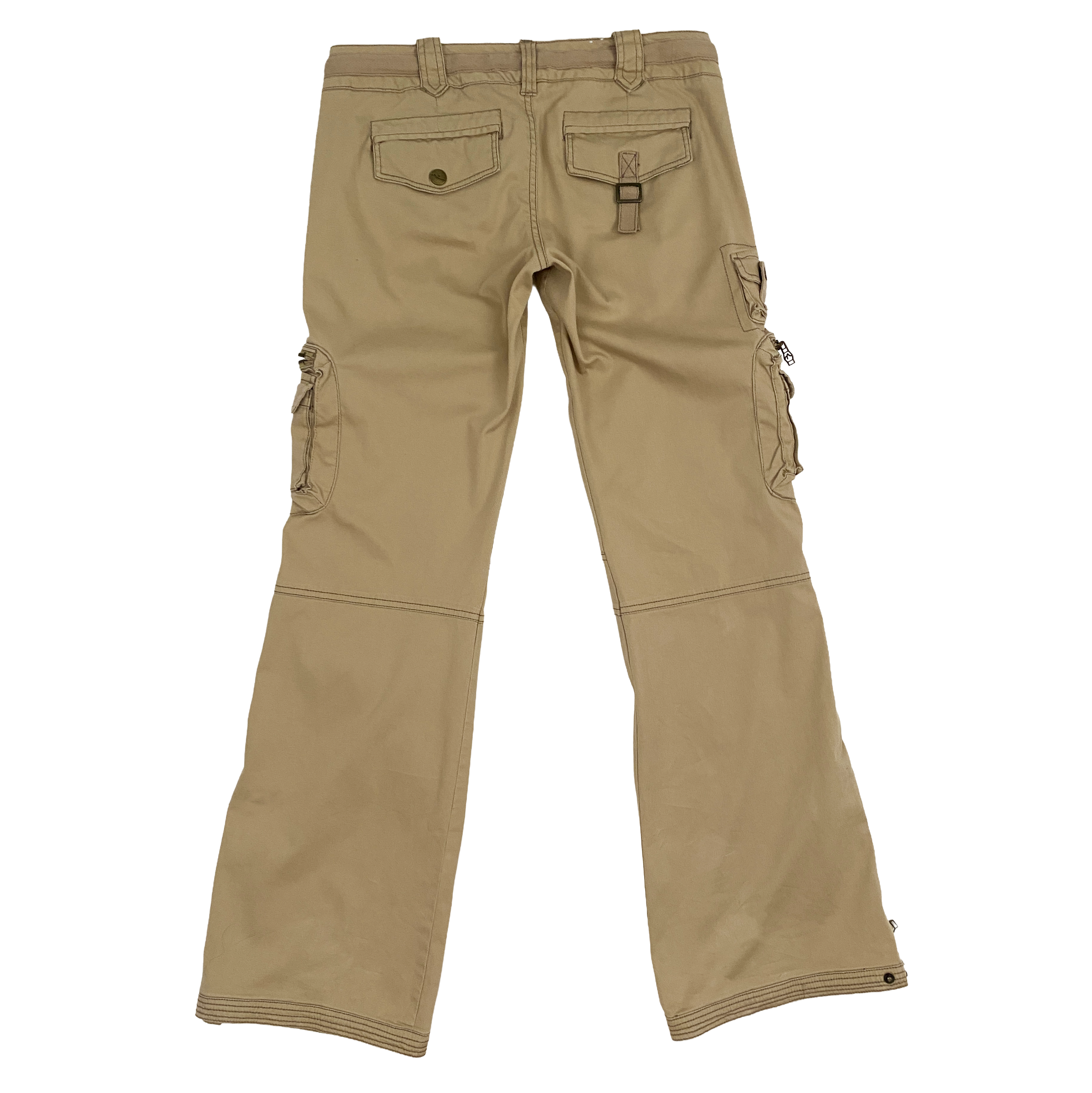 Nori 2000s Low Rise Utility Cargo Flare Pants (S)