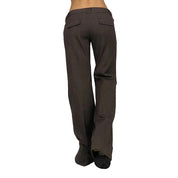 2000's Brown Flared Trousers (M)