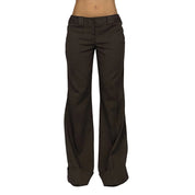 2000's Brown Flared Trousers (M)