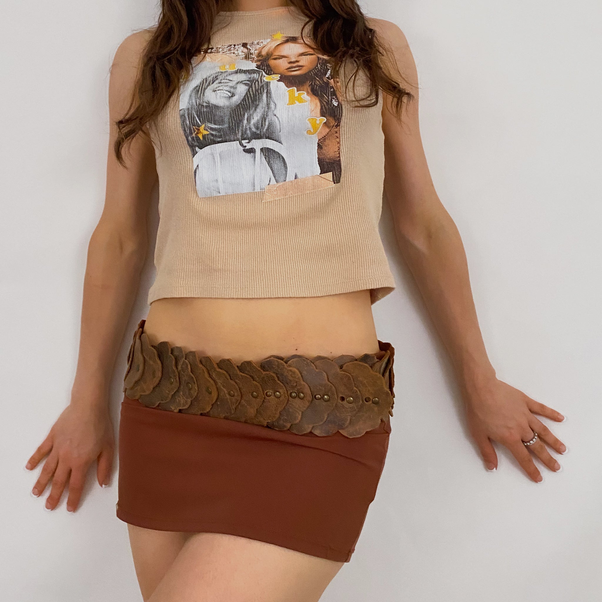 Diesel Leather Petal Belt - Large