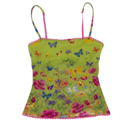 Cosabella Lime Green Mesh Butterly Cami (M)