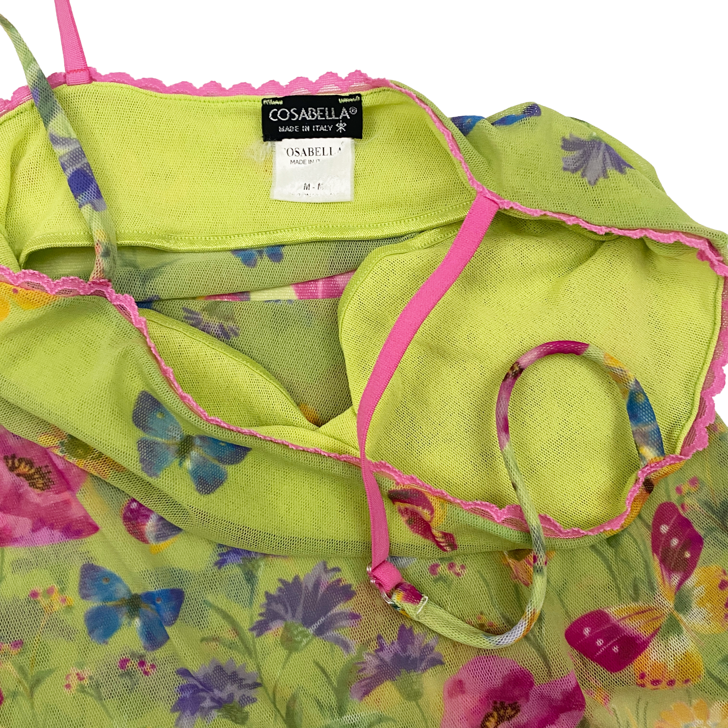 Cosabella Lime Green Mesh Butterly Cami (M)