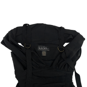Black Silk Utility Strap Top (S)