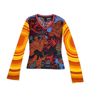 Vintage Custo Barcelona Phoebe Buffay Friends Long Sleeve Top (s/m)