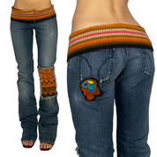 Miss Sixty 2000s Low Rise Fold-Over Jeans (S)