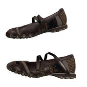 Brown Mixed Print Mary Janes (6)