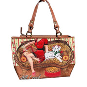 Isabella Fiore Beaded Leopard Print Shoulder Bag