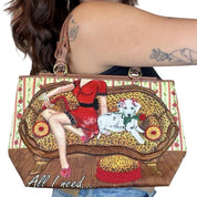 Isabella Fiore Beaded Leopard Print Shoulder Bag