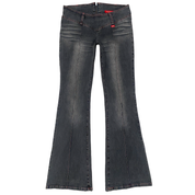 Miss Sixty Vintage Black Ultra Low Rise Flare Jeans (L)