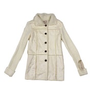 Y2K Faux Suede & Fur Shacket (L)