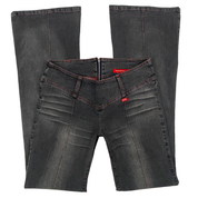 Miss Sixty Vintage Black Ultra Low Rise Flare Jeans (L)