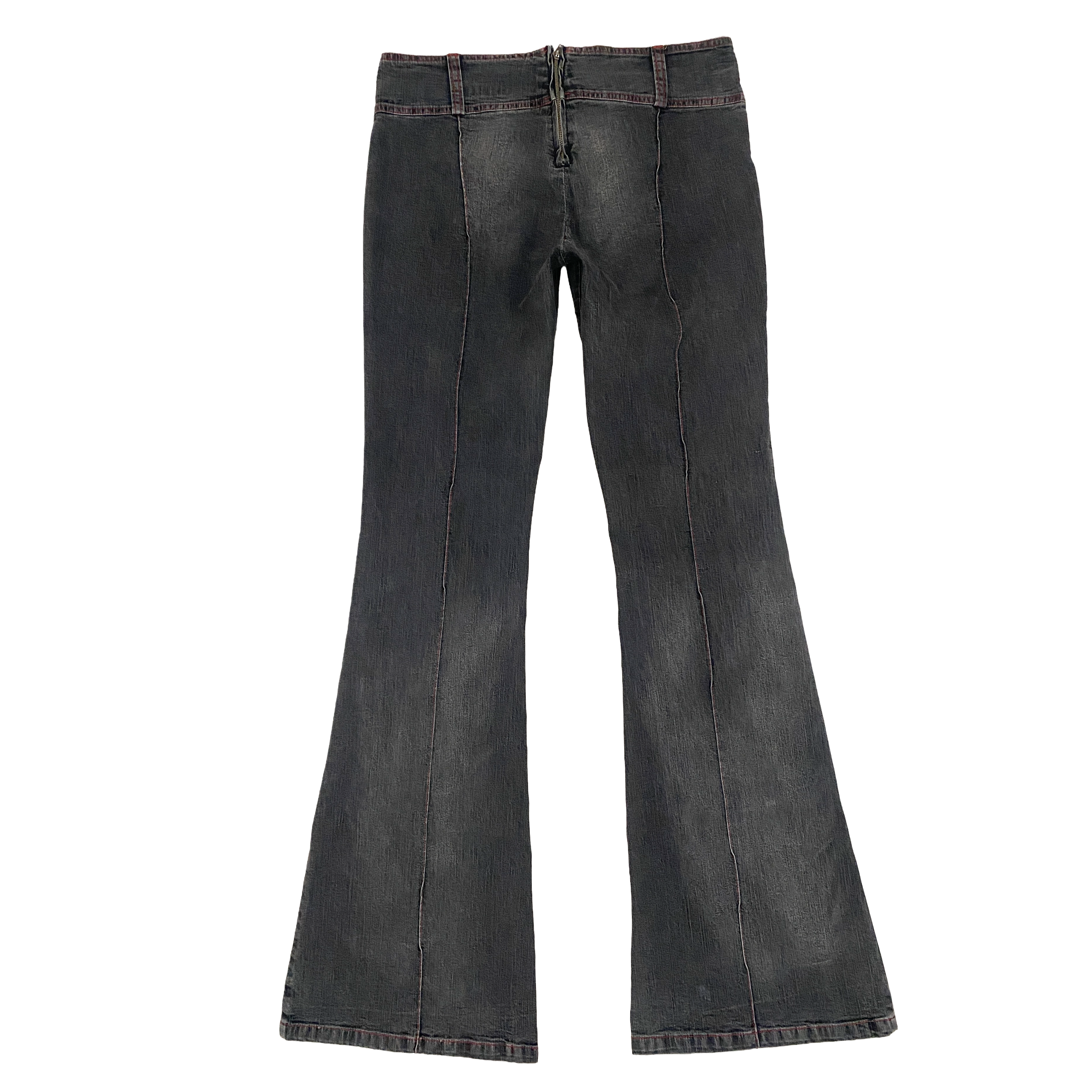 Miss Sixty Vintage Black Ultra Low Rise Flare Jeans (L)