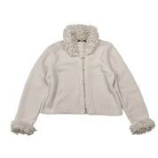 White Shaggy Chenille Sweater (XL)