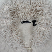 White Shaggy Chenille Sweater (XL)