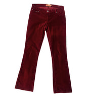 Vintage Burgundy Velvet Pants (S)