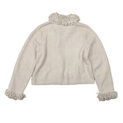 White Shaggy Chenille Sweater (XL)