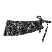Upcycled Leopard Print Pleated Mini Skirt-Belt (S-M)