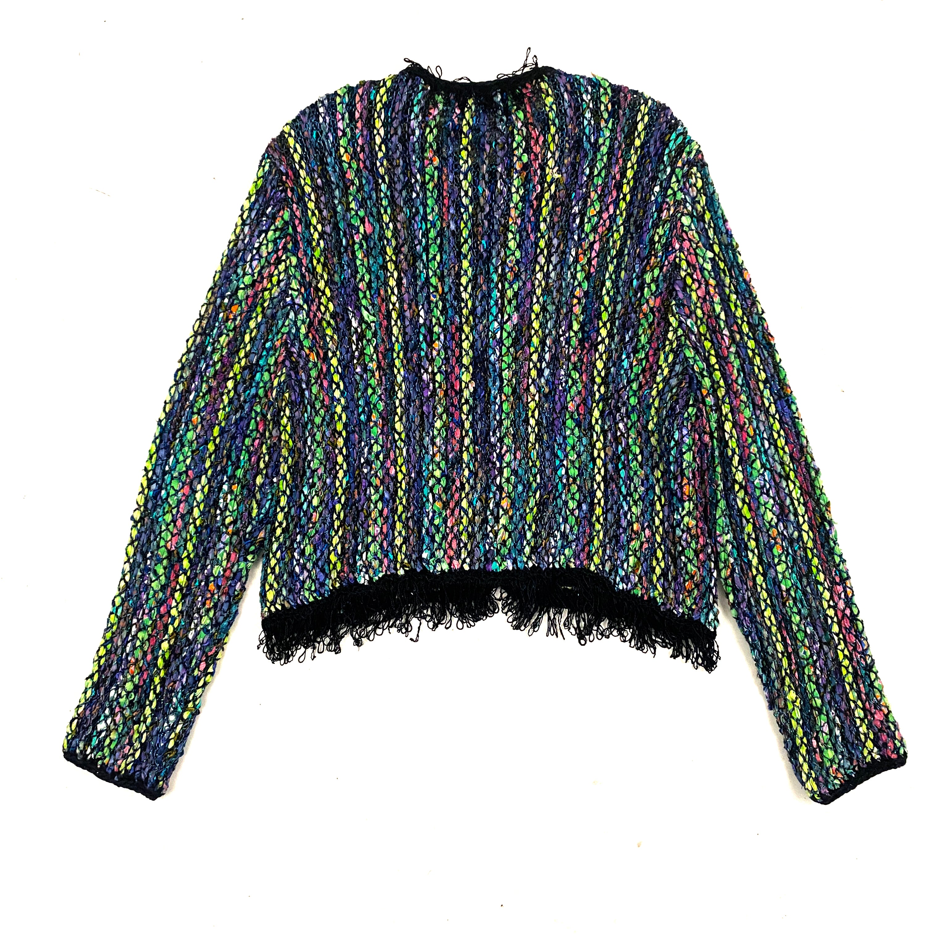 Funky Woven Fringe Cardigan (M)