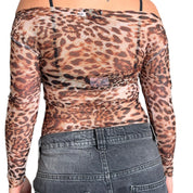 Leopard Mesh Long Sleeve (XS-XL)