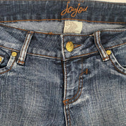 2000's Rhinestone Printed Flare Jeans (M)