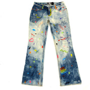 Y2K Paint Splatter Jeans (M)