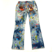 Y2K Paint Splatter Jeans (M)
