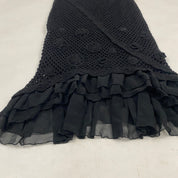 Black Embellished Crochet Fairy Skirt (L)